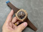 Fake Patek Philippe Replica Watch Aquanaut Chronograph Rose Gold Brown Dial 5968R-001 GRF(1:1 replica) - Image 4