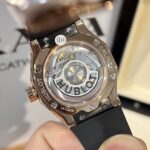 Hublot Replica Watch Orlinski King Gold Black With Full Diamond Case HBF 40mm - Image 4