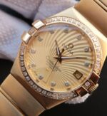 Replica Omega V6 Constellation 123.20.35 YG Case Yellow Dial - Image 10