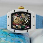 Richard Mille Copies Watches RM88 Smiley Fabic Nato Strap Blue 42mm - Image 4