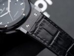 Hublot Classic Fusion Replica Watch Ceramic Carbon Dial Leather Strap GS Factory 42mm - Image 5