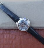 Replica Cartier Ballon Bleu De Cartier Chrono SS Black Dial A8101 - Image 8