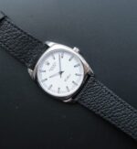 Replica Rolex Cellini Danaos 4243 SS White Dial Black Leather Strap A2824 - Image 7