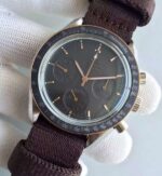 Replica Omega Speedmaster Moonwatch Apollo 11 45th anniversary Limited Brown Dial Nylon Strap - Image 3