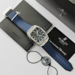 Hublot Spirit Of Big Bang Titanium Dial Blue Custom Moissanite Diamonds Hong Kong 42mm - Image 2