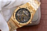 Replica Audemars Piguet Royal Oak Tourbillon Extra-Thin Openworked YG Skeleton Dial YG Bracelet - Image 2