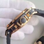 Replica Hublot Big Bang Gold Full Pave Chrono RG Diamonds Dial Black Rubber Strap A7750 - Image 4