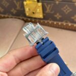 Vacheron Constantin Overseas Dual Time 47450 Replica Watches Blue Dial Rubber Strap 9F Factory 42mm - Image 9
