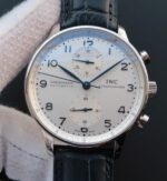Replica IWC ZF Portuguese Chrono IW371446 Blue Leather Strap