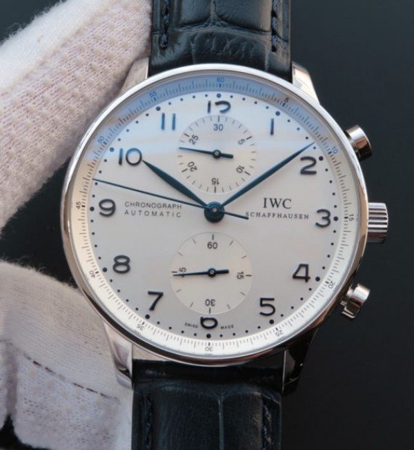 F3FDF439-933C-1B76-74E9-0FE0AE51D6FF.jpg Replica IWC ZF Portuguese Chrono IW371446 Blue Leather Strap - Image 1