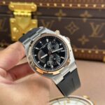 Vacheron Constantin Overseas Dual Time 47450 Demi Rose Gold Good Imitation Watches Black Dial 9F Factory 42mm - Image 2