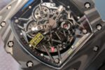 Replica Richard Mille RM035 Rafael Nadal Forge Carbon Titanium Case KVF Skeleton Dial Red Black Rubber Strap MIYOTA8215 - Image 2