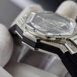 Hublot Big Bang Sang Bleu II Replica Watch Custom Moissanite Diamonds 44mm - Image 9