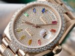 Rolex Day-Date 128395TBR Refined 18K Gold Wrapped   Moissanite Diamonds Best Replicas 36mm - Image 6