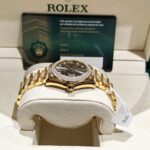Rolex Rep 11 Watch DateJust Women s 18K Gold Wrapped With Moissanite Diamonds 31mm - Image 6