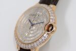 Cartier Blue Balloon Square Diamonds Full Sky Watch-Rose Gold-Leather-42mm(1:1 replica) - Image 2