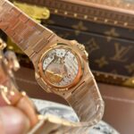 Patek Philippe Nautilus 5712R Knock Off Watches Brown Dial Metal Wire PPF Factory Version 3 40mm - Image 9