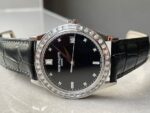 Replica PATEK PHILIPPE Calatrava ZF 5298p Date Sweep Seconds in Diamond Bezel Black Dial ZF factory - Image 6