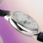 Cartier Ballon Bleu Women s Replica 11 Watch White Dial Black Leather Strap 28mm - Image 8
