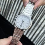 Patek Philippe Replica 11 Watch Nautilus 7118 White With Diamond Bezel Factory 3K 35.2mm