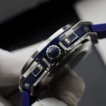 Hublot Fake Watch Big Bang Chronograph Blue Custom Moissanite Diamonds 44mm - Image 4