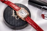Cartier Replica Watch Santos Dumont WJSA0017 Red Leather Strap 38 27.5mm - Image 2