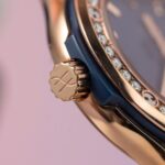 Hublot Replica Watch Classic Fusion King Gold Blue Dial Moissanite Diamond Bezel 38mm - Image 6