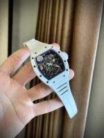 Richard Mille Replica Watch RM055 White Ceramic Rubber Strap ZF Factory 45mm - Image 2