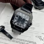 Cartier Santos De Cartier Full Black Replica 1:1 Watch Factory BV 39.8mm - Image 4