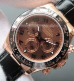 Replica Rolex Daytona 116515 Noob Chocolate Dial Black Leather Strap A7750 - Image 2
