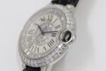 Cartier Blue Balloon Square Diamonds Full Sky Watch-Roman Numerals-White-Leather-42mm(1:1 replica) - Image 4