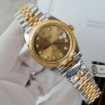 Rolex DateJust Copies Watches Yellow Champagne Dial Moissanite Diamonds Clean Factory 41mm - Image 3