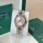 Rolex Replica Watch DateJust Women s Pink Dial Luminous Numbers EW Factory 31mm - Image 4