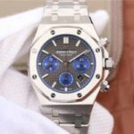 Replica Audemars Piguet Royal Oak Chronograph SS JHF Gray/Blue Dial SS Bracelet A7750