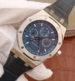 Replica Audemars Piguet JF Royal Oak 41mm 26574 SS Blue Dial Leather Strap A5134 - Image 2