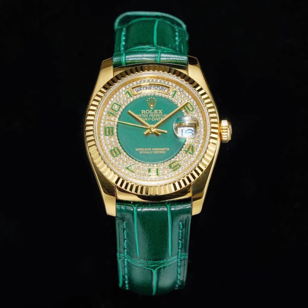 FDCC8966-5CBF-5FFD-D710-F6344DF3651A.jpg ROLEX day-date 36mm-green enameled starry sky(1:1 replica) - Image 1