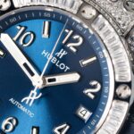 Hublot Replica 11 Watch Big Bang One Click Blue With Full Diamond 39mm - Image 4