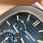 Patek Philippe Nautilus 5712 Copies Watches Blue Dial Leather Strap PPF Factory Version 3 40mm - Image 6