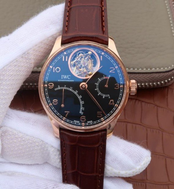 FE0474C8-E931-0442-9845-31F8A7A53F7F.jpg Replica IWC AZ Portuguese Tourbillon IW5046 RG Black Dial - Image 1