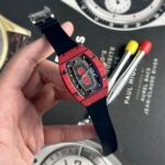 Richard Mille Replica Watches RM07-01 Red Carbon Rubber Strap 32x46mm - Image 2