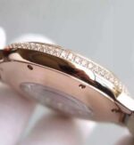 Replica Cartier Ballon Bleu Tourbillon RG Diamond Bezel Brown Leather Strap - Image 7