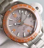 Replica Omega Planet Ocean SS GMT Gray Dial Orange Bezel SS Bracelet A8605 - Image 3
