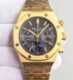 Replica Audemars Piguet Royal Oak Chronograph 26320 YG Blue Dial YG Bracelet A7750