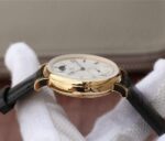 Replica IWC Vintage IW544803 White Dial YG Black Leather Strap - Image 5