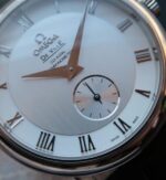 Replica Omega MKF De Ville 39mm Co-Axial White Dial Black Leather A2202 - Image 2