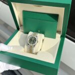 Rolex DateJust Replica Watch Moissanite Diamond Green Dial 31mm - Image 5
