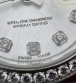 Replica Rolex DateJust 28mm Diamonds Bezel White Dial Diamonds Markers SS Bracelet A2236 - Image 10