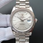 Replica Rolex Day-Date II SS Silver Dial SS Bracelet A3255