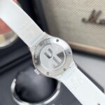 Hublot Replica Watch Classic Fusion White Dial Custom Moissanite Diamonds 33mm - Image 5