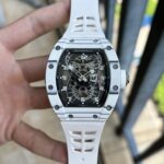 Richard Mille RM 022 Replica White Case White Strap Watch For Men ?C Skeletonized Dial And Carbon Fiber Case - Image 2
